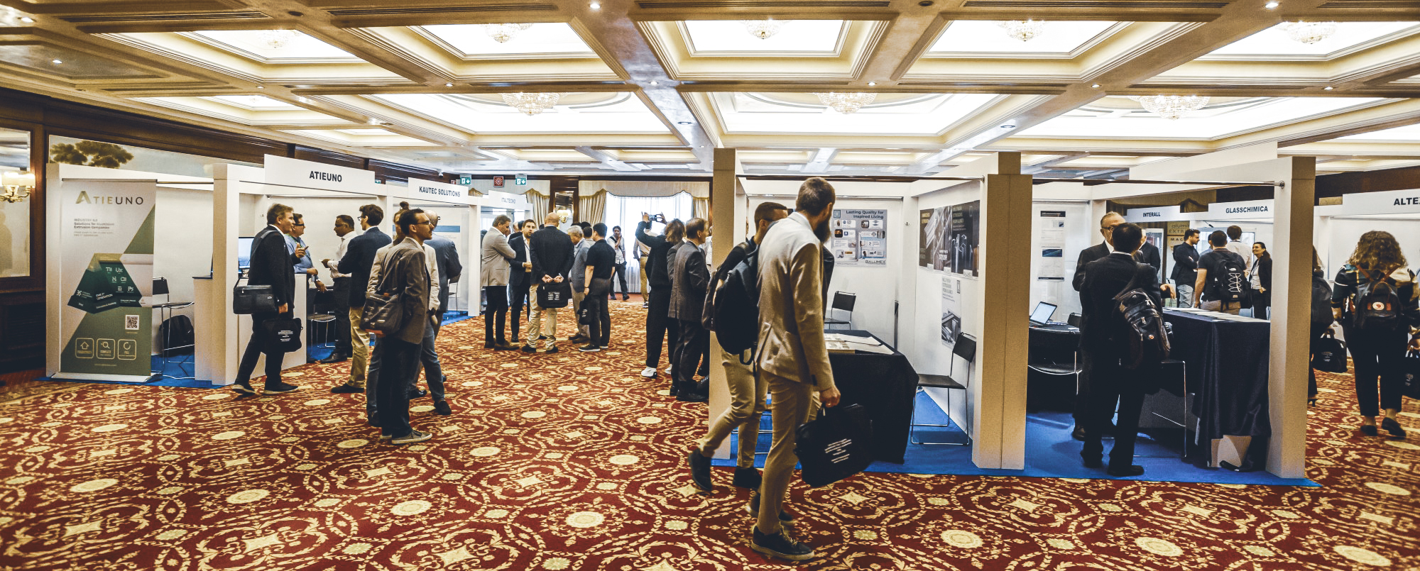 Aluminium two thousand 2023 delegates browsing the exhibition booths